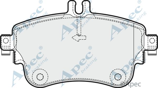 APEC BRAKING stabdžių trinkelių rinkinys, diskinis stabdys PAD1882